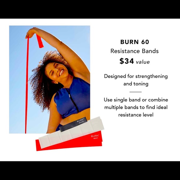 Burn 60 Workout At Home Resistance Bands - Picture 1 of 4